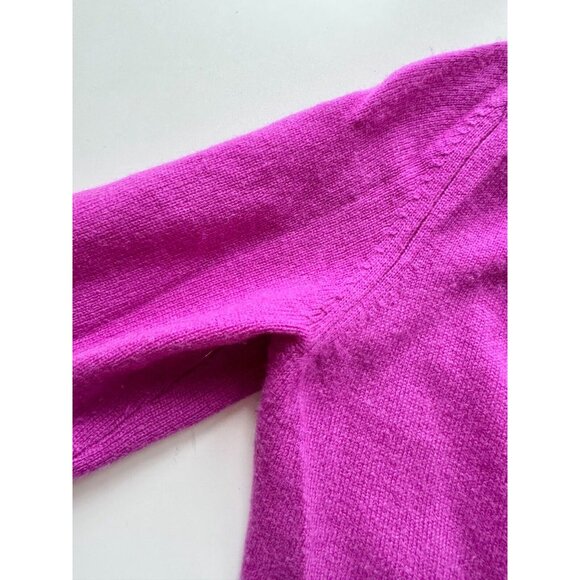 WHITE + WARREN Orchid Purple 100% Cashmere Deep V-Neck Cardigan Sweater, Size XS - Picture 8 of 14